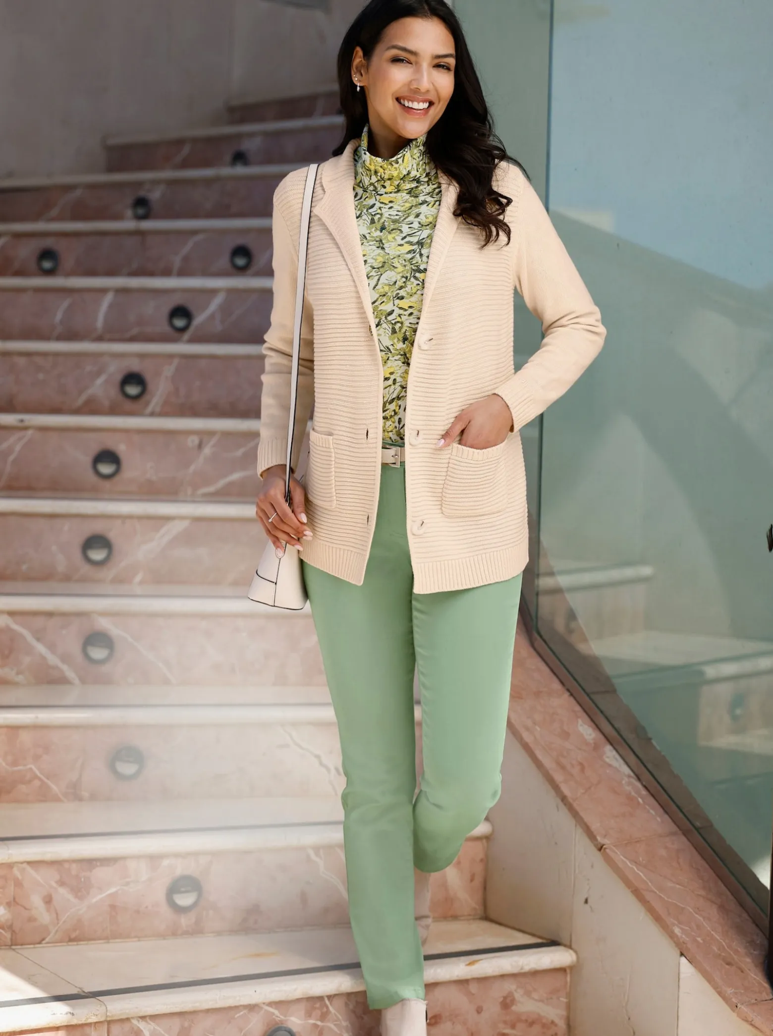 Cardigan in Ripp-Optik