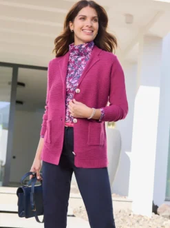 Cardigan in Ripp-Optik