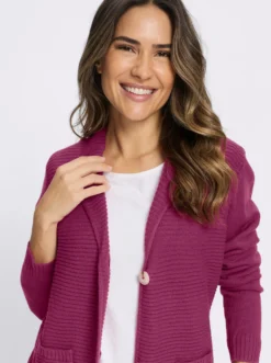 Cardigan in Ripp-Optik