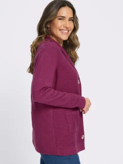 Cardigan in Ripp-Optik