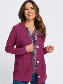 Cardigan in Ripp-Optik