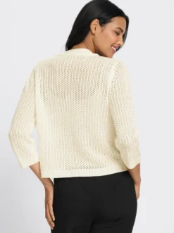 Cardigan mit Ajour-Muster