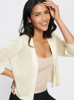 Cardigan mit Ajour-Muster