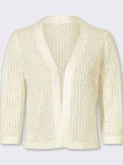 Cardigan mit Ajour-Muster