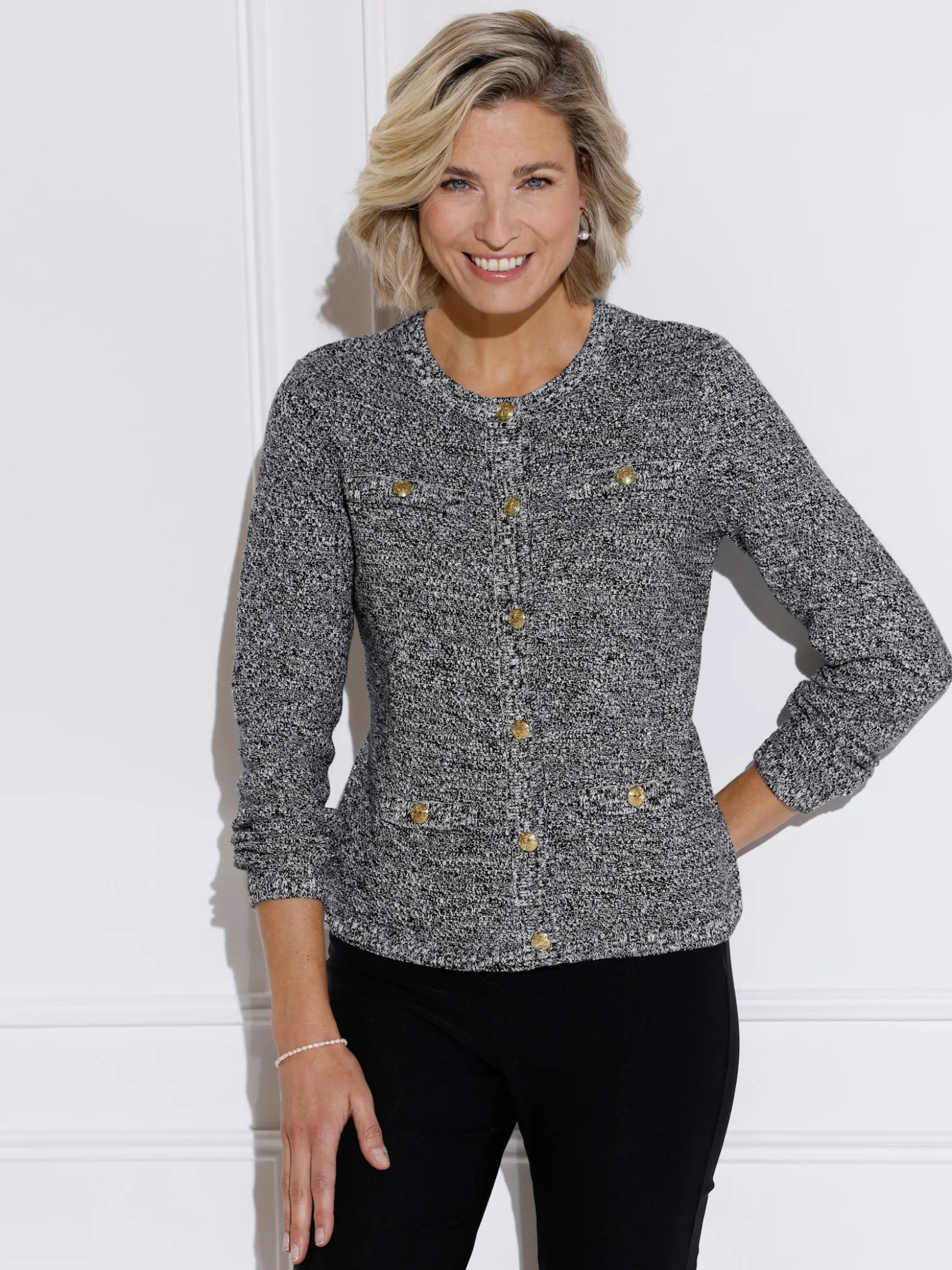 Cardigan mit Schmuckknöpfen