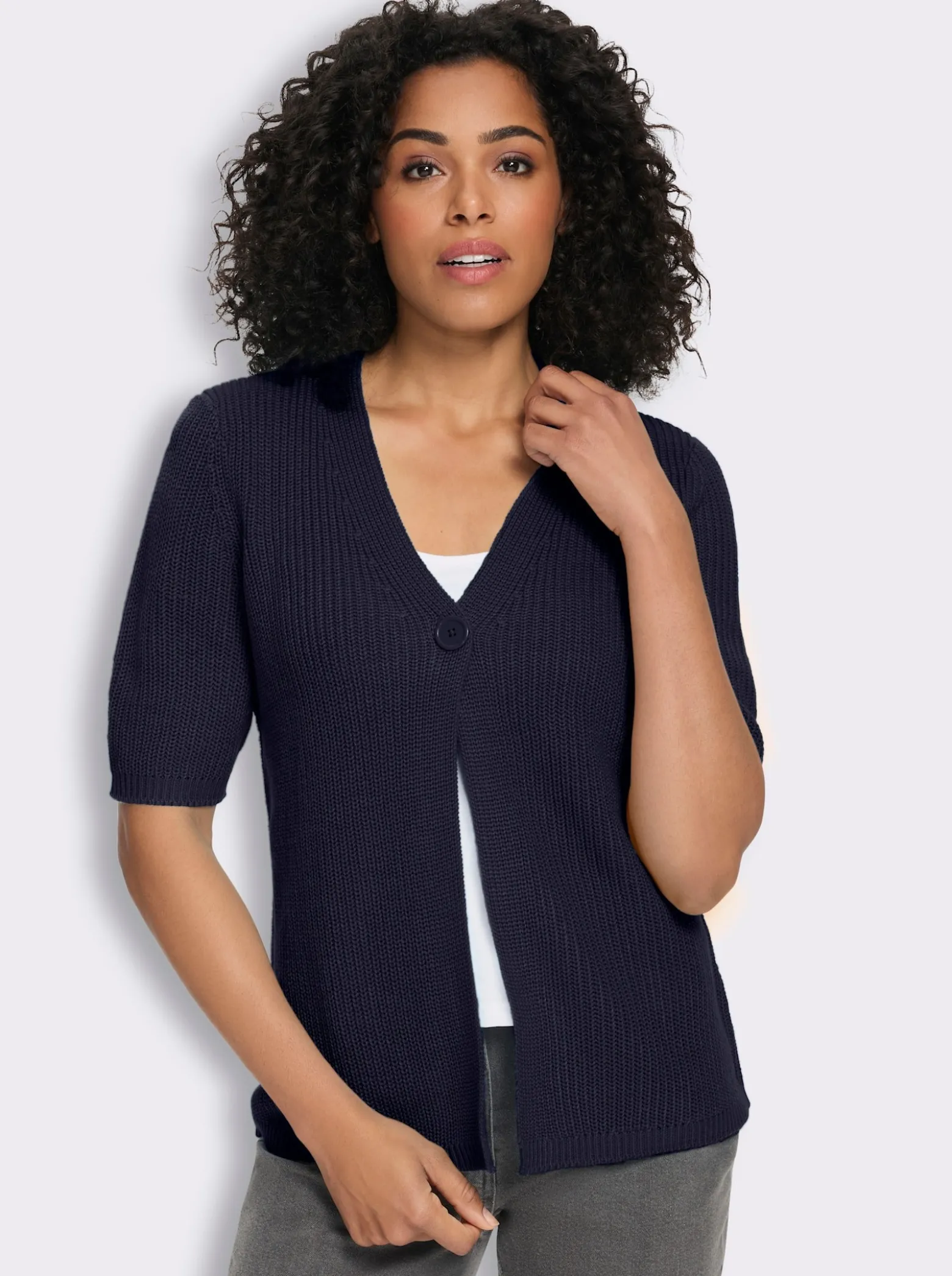 Cardigan mit V-Ausschnitt