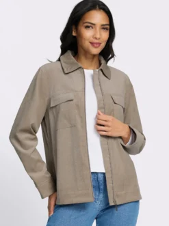 Cordjacke mit Pattentaschen