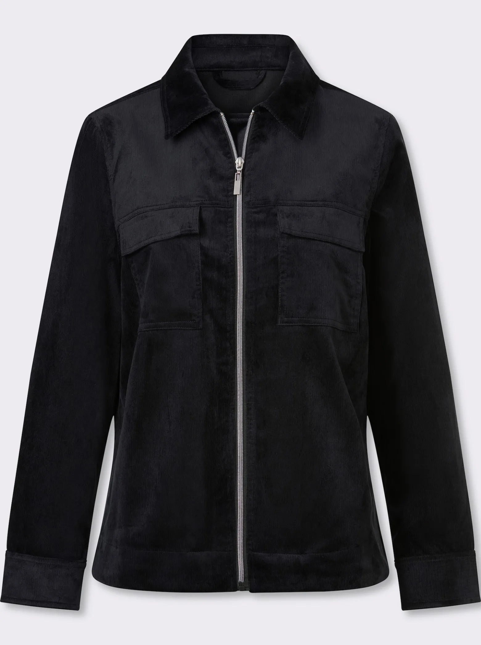 Cordjacke mit Pattentaschen
