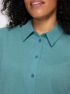 Crinklebluse mit kurzen Ärmeln