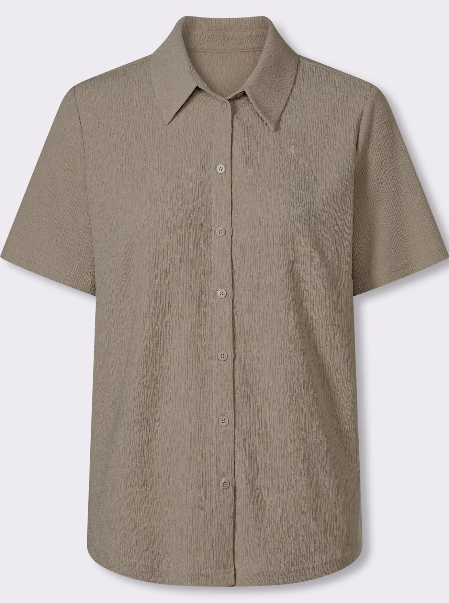 Crinklebluse mit kurzen Ärmeln