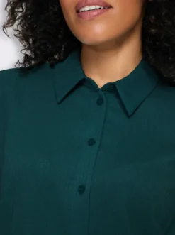 Crinklebluse mit kurzen Ärmeln
