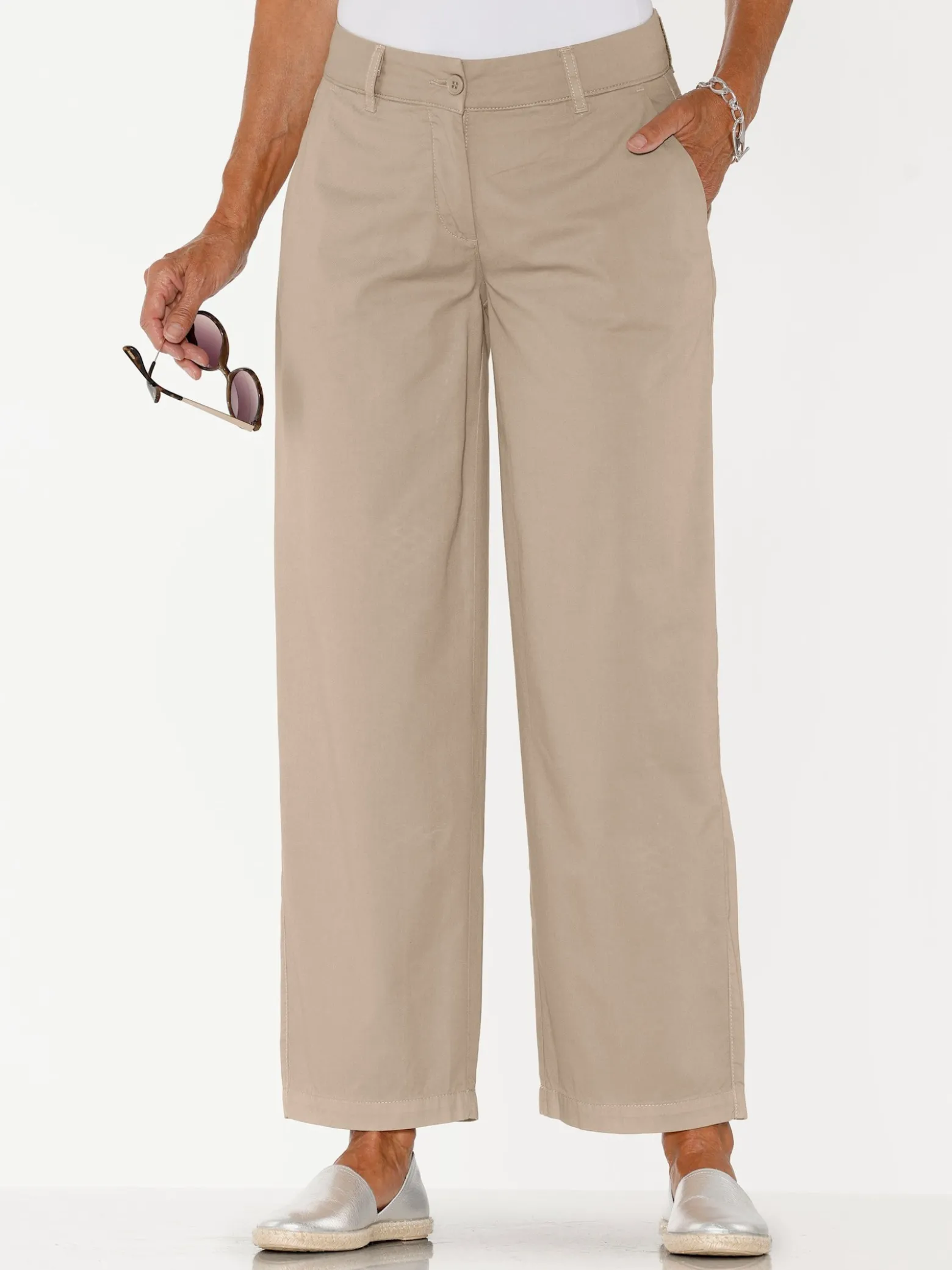 Culotte in Jeans-Qualität, Baumwolle