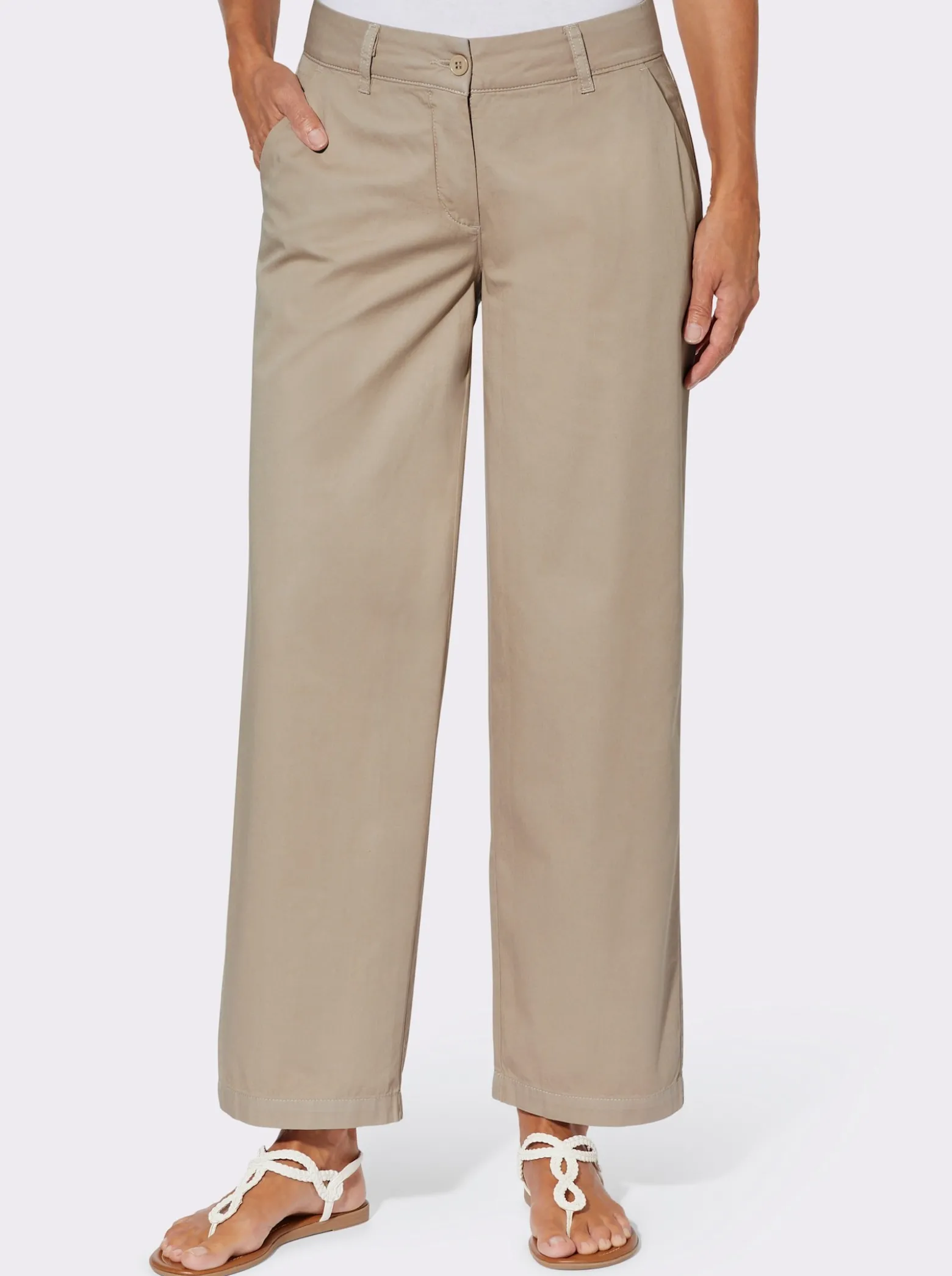 Culotte in Jeans-Qualität, Baumwolle