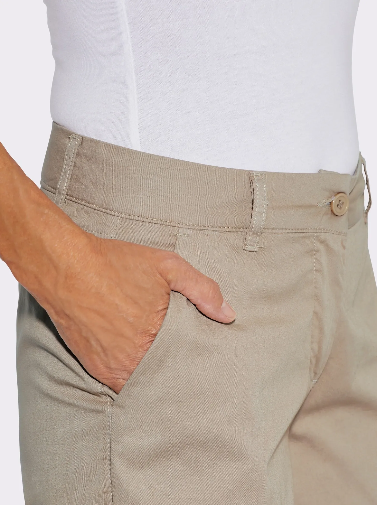 Culotte in Jeans-Qualität, Baumwolle