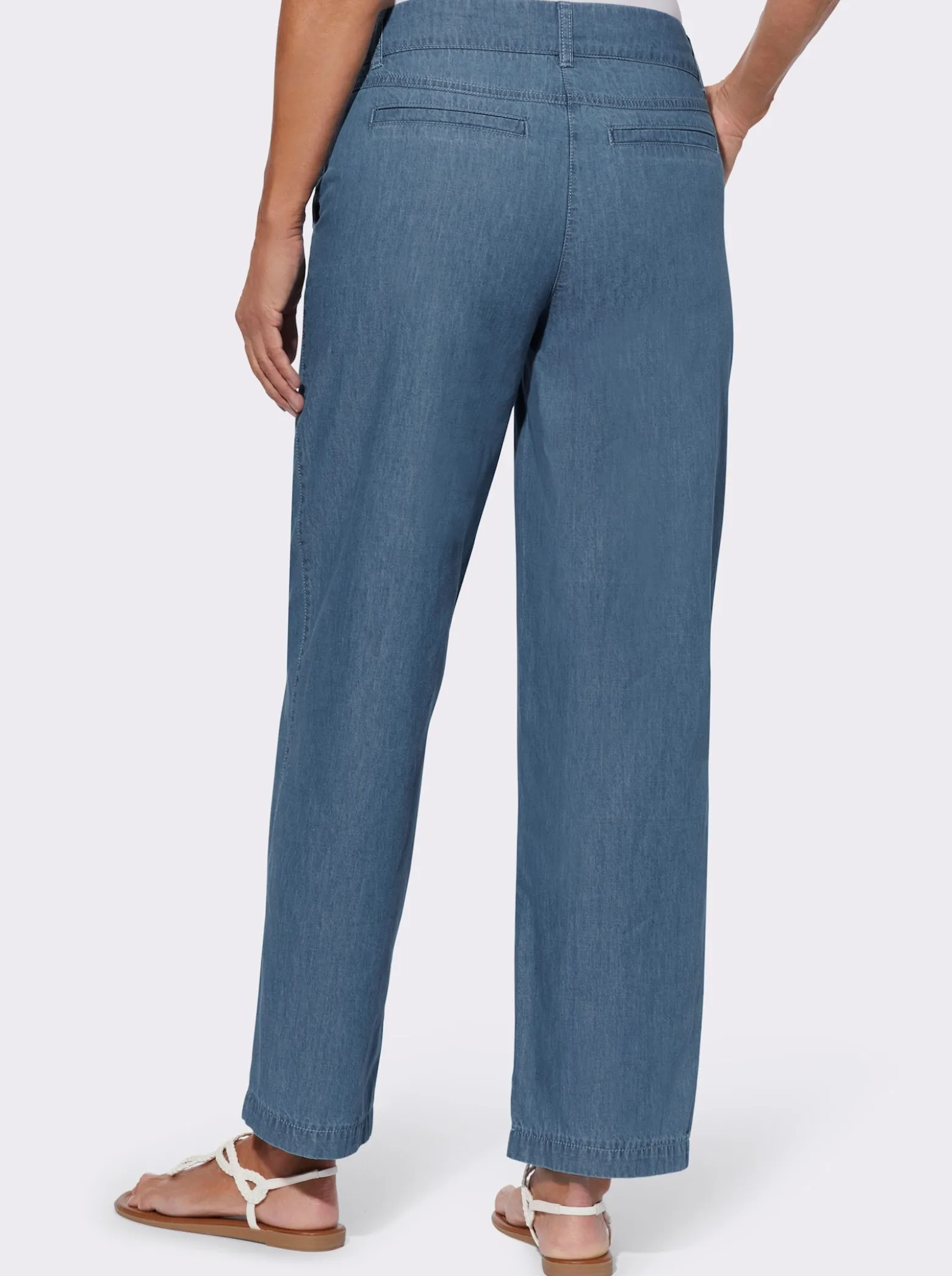 Culotte in Jeans-Qualität, Baumwolle
