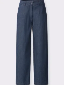 Culotte in Jeans-Qualität, Baumwolle