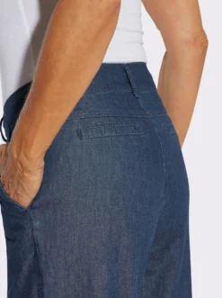 Culotte in Jeans-Qualität, Baumwolle