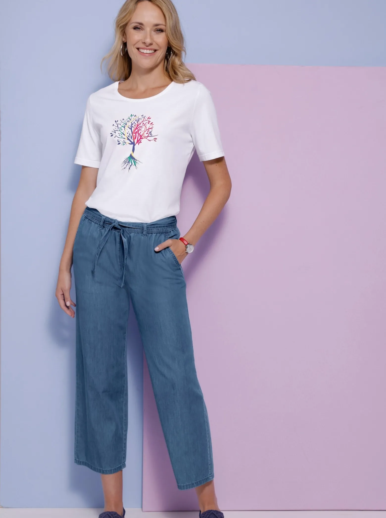 Culotte mit abnehmbarem Bindegürtel