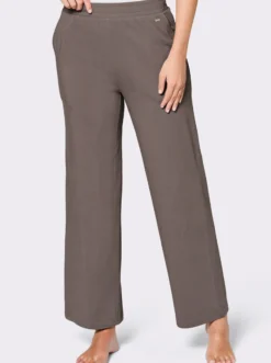 Dehnbund-Hose mit weitem Bein
