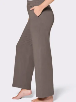 Dehnbund-Hose mit weitem Bein