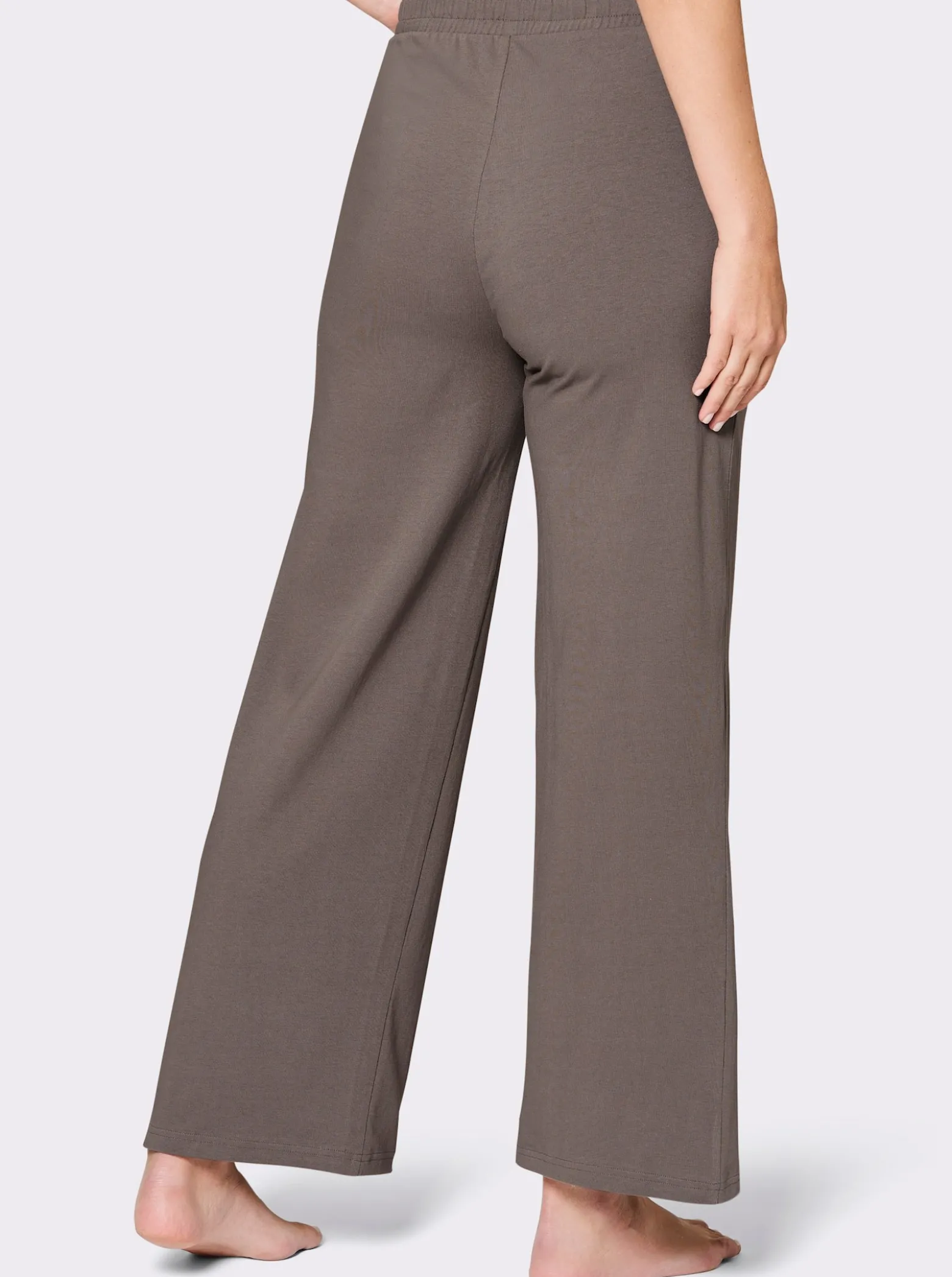 Dehnbund-Hose mit weitem Bein