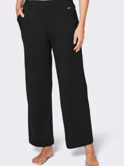 Dehnbund-Hose mit weitem Bein