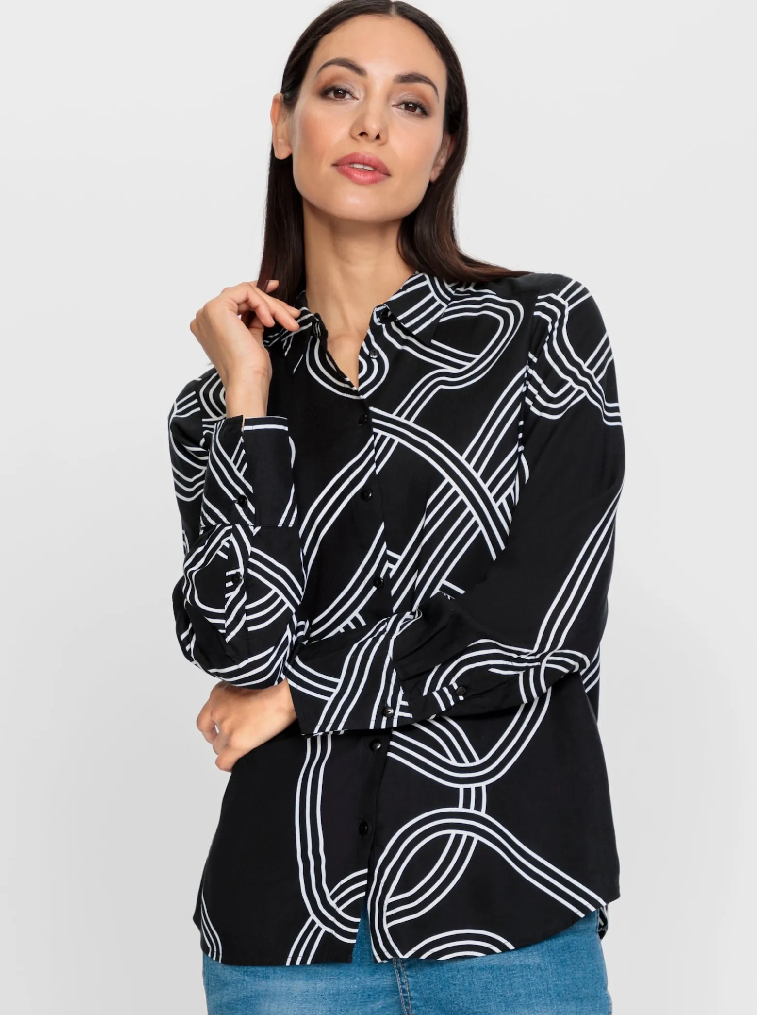 Druckbluse aus reinem Modal