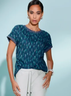 Druckbluse aus reiner, edler Viskose