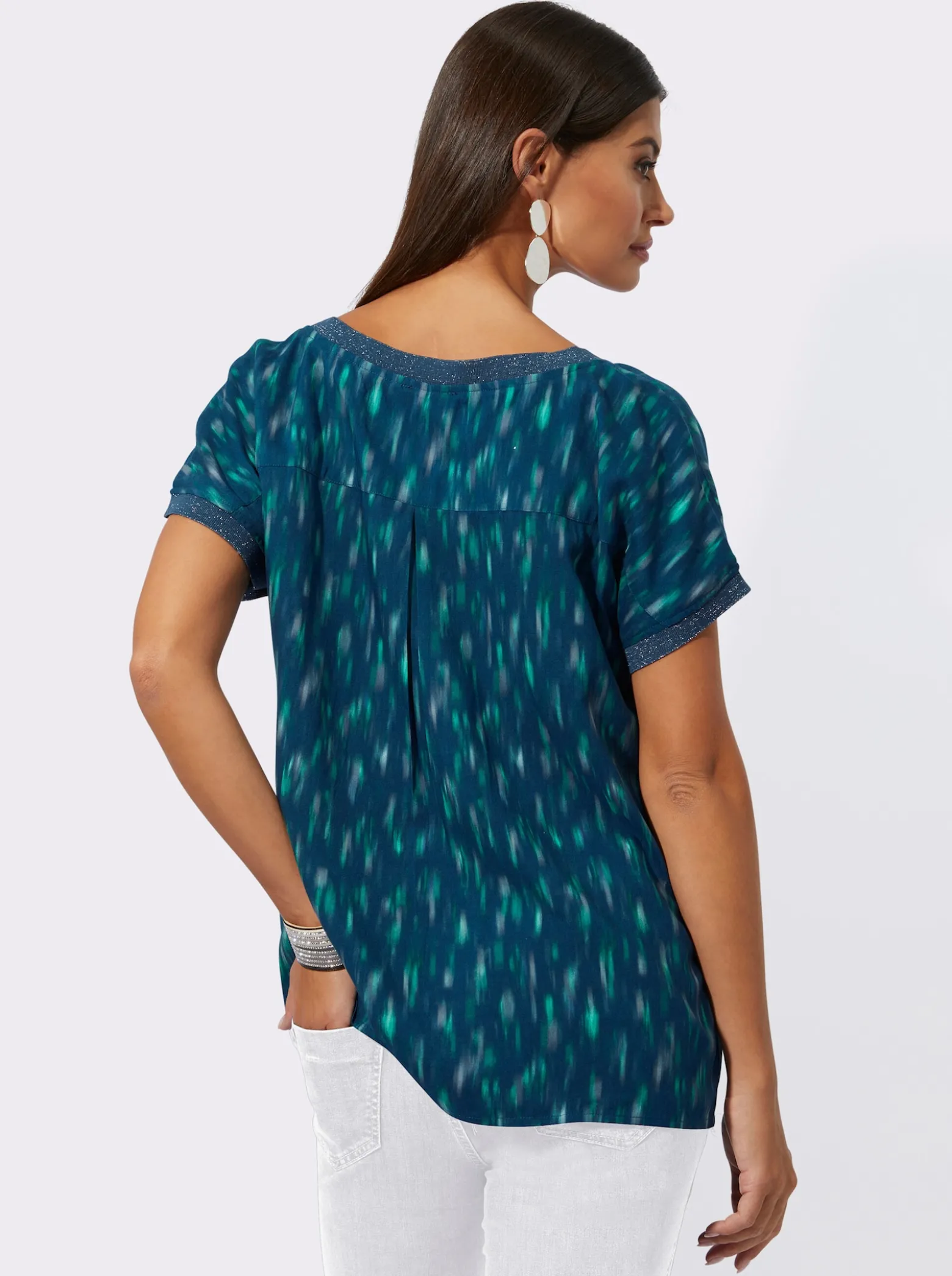 Druckbluse aus reiner, edler Viskose