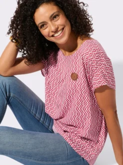 Druckbluse aus reiner Viskose