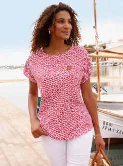 Druckbluse aus reiner Viskose