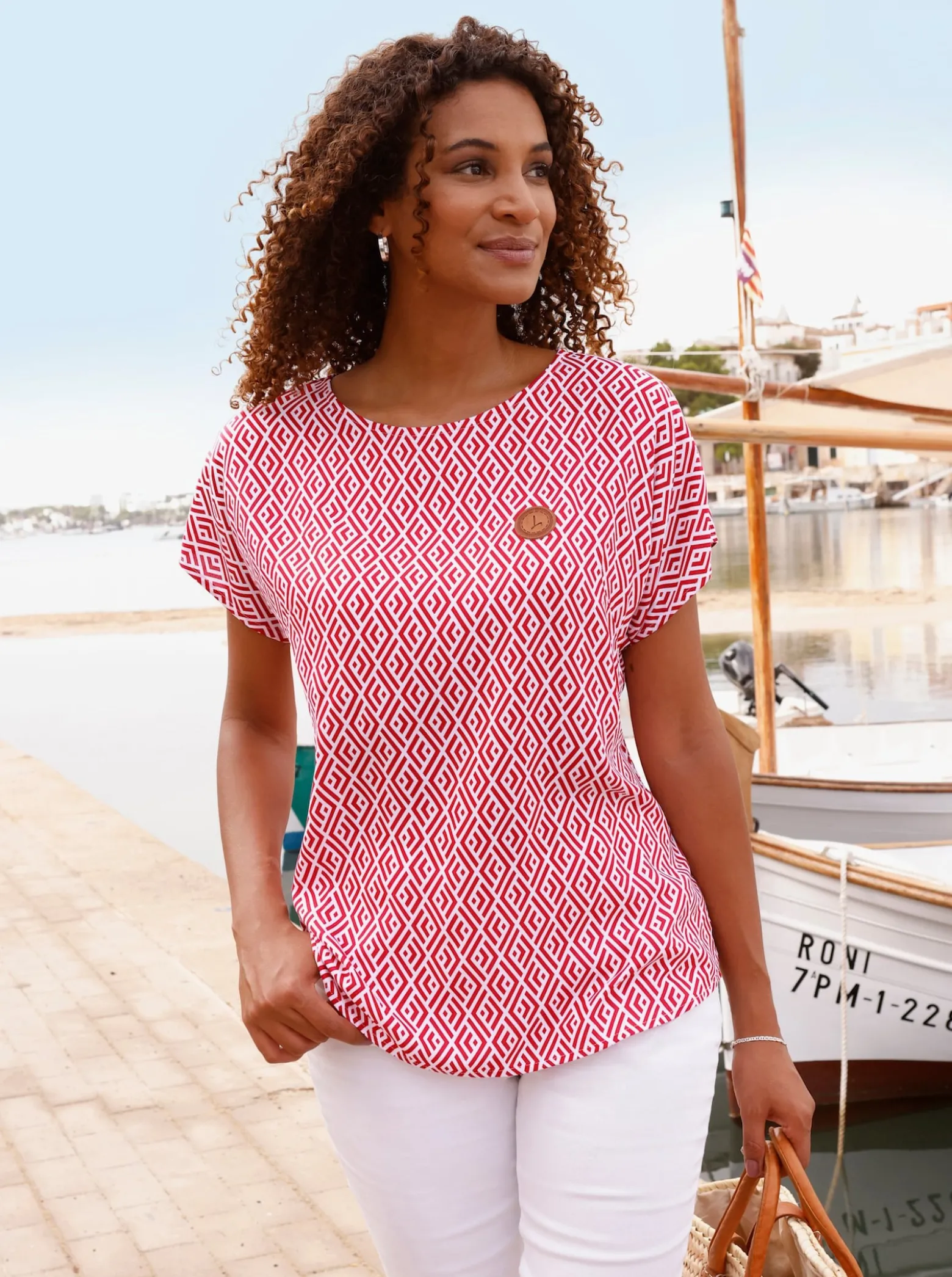 Druckbluse aus reiner Viskose