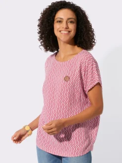 Druckbluse aus reiner Viskose