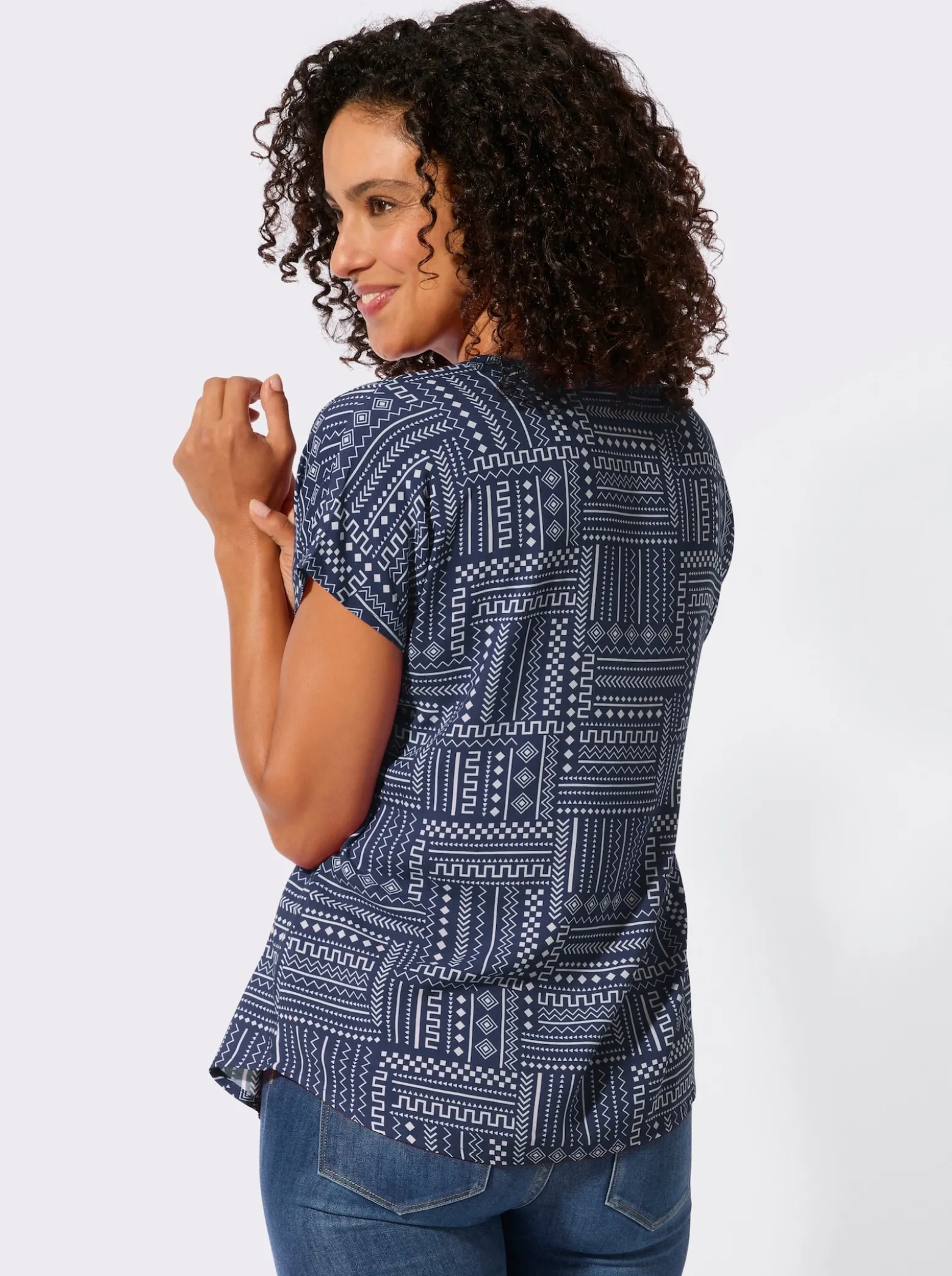 Druckbluse aus reiner Viskose