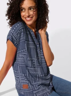 Druckbluse aus reiner Viskose