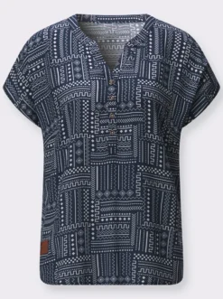 Druckbluse aus reiner Viskose