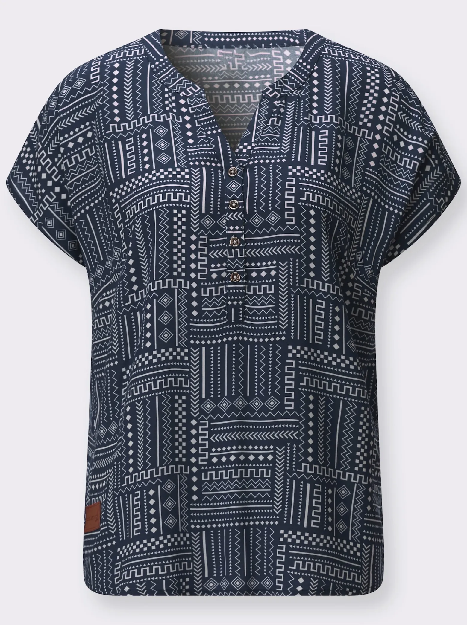 Druckbluse aus reiner Viskose