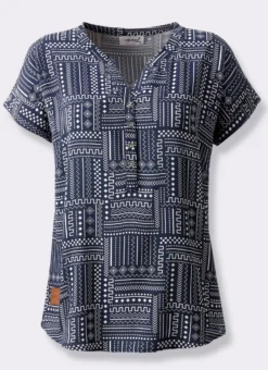 Druckbluse aus reiner Viskose