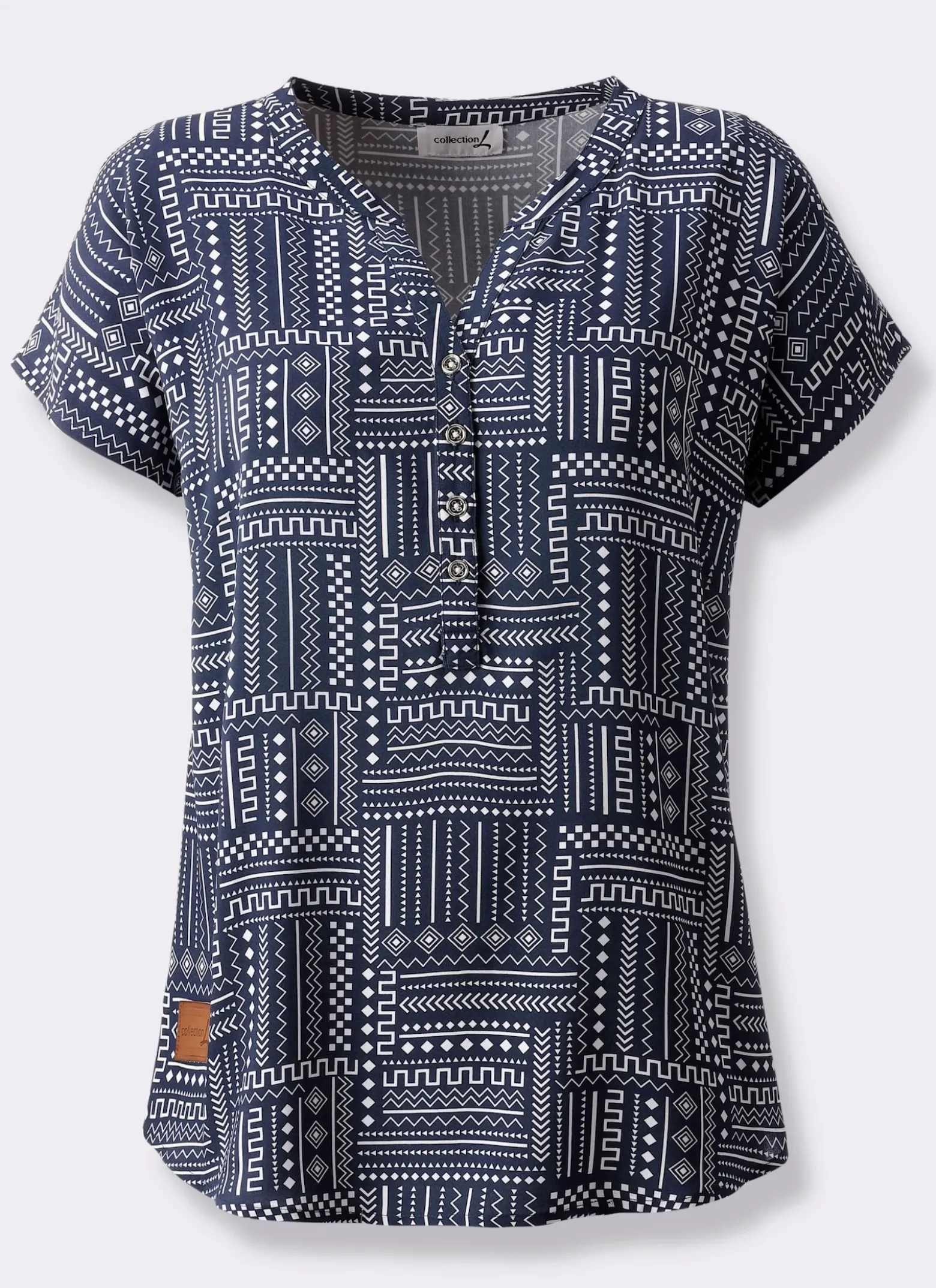 Druckbluse aus reiner Viskose