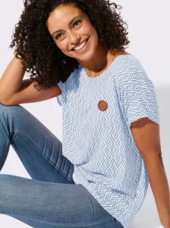 Druckbluse aus reiner Viskose
