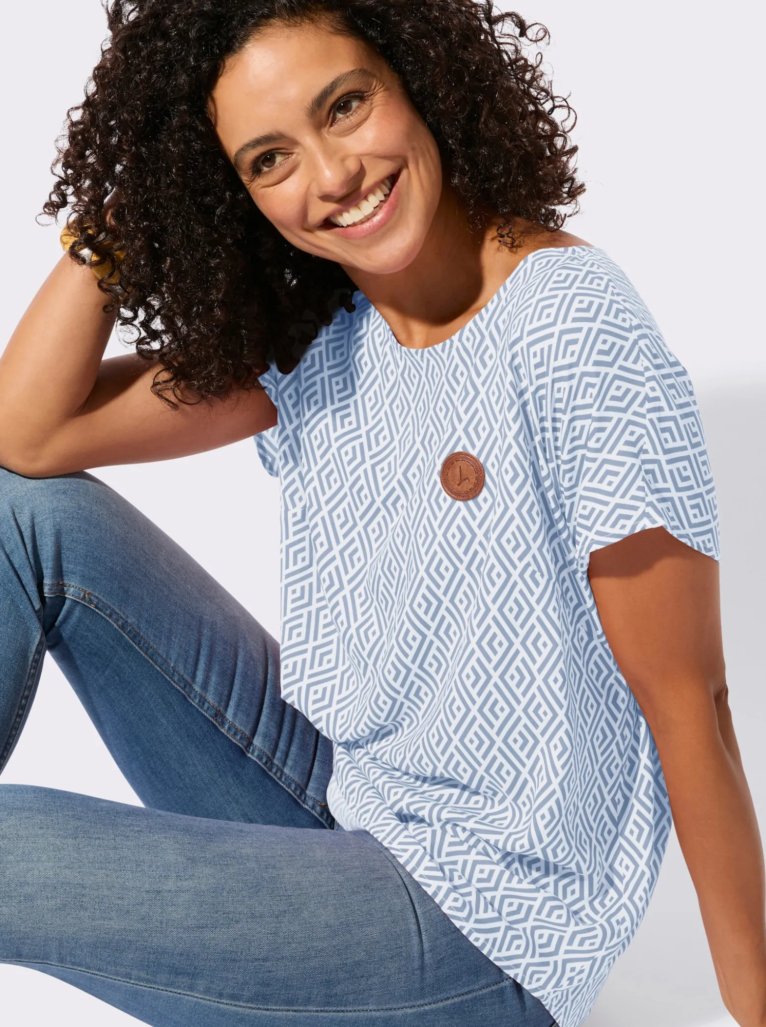 Druckbluse aus reiner Viskose