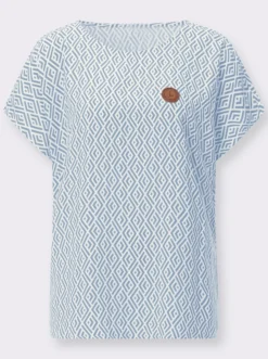Druckbluse aus reiner Viskose