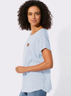 Druckbluse aus reiner Viskose