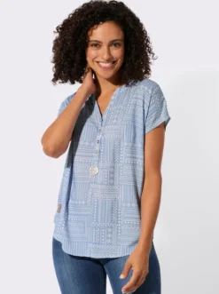 Druckbluse aus reiner Viskose