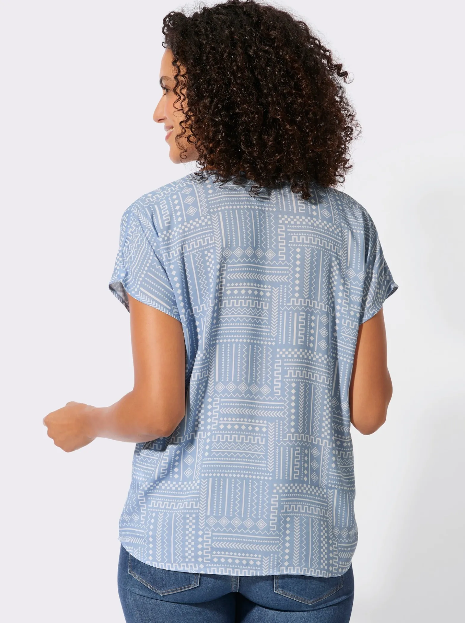 Druckbluse aus reiner Viskose