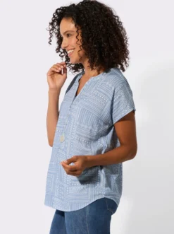 Druckbluse aus reiner Viskose