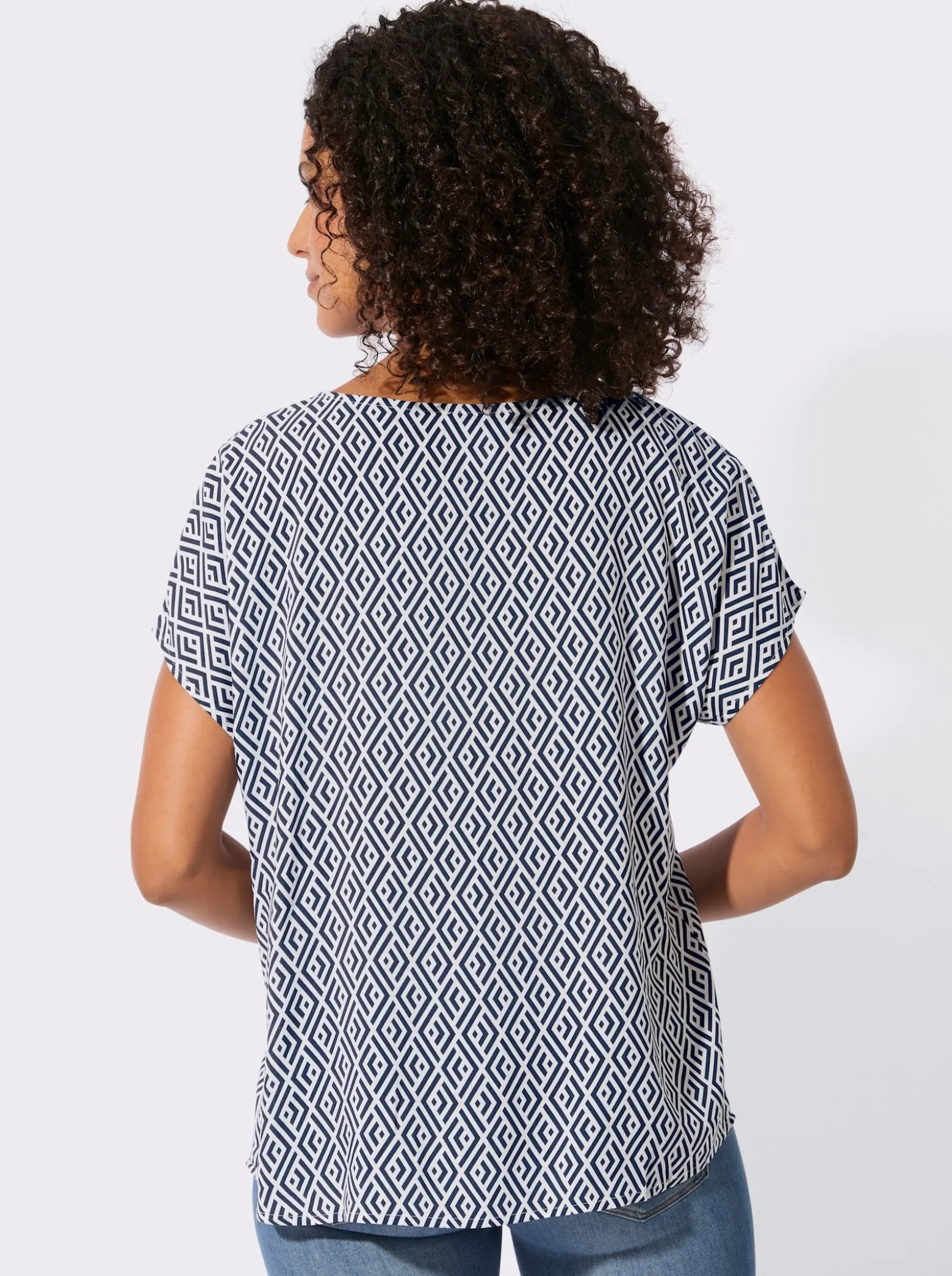 Druckbluse aus reiner Viskose