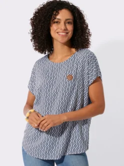 Druckbluse aus reiner Viskose