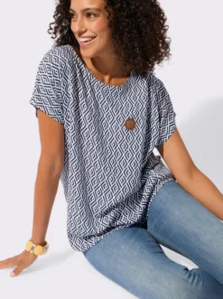 Druckbluse aus reiner Viskose