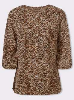 Druckbluse in Crinkle-Qualität